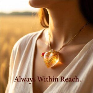 One-of-a-kind Spell/Wish Bottle Heart Necklace - Valentine's Day - Gift for Her